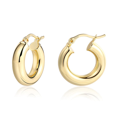 Buy Noemi Diamond Hoops Earrings 18 KT yellow gold (5 gm). | Online By  Giriraj Jewellers